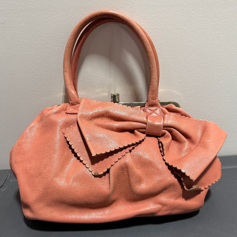 Valentino Large Bow Leather Handbag